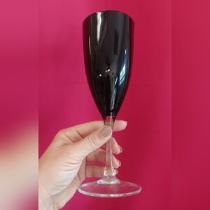 Set Of 8 Black Crystal Champagne Flutes